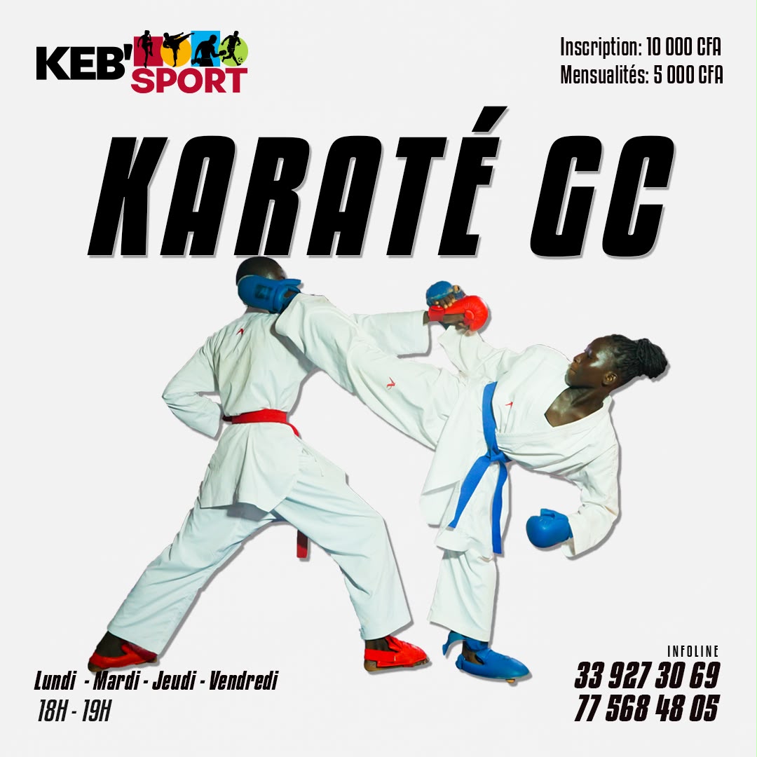 Affiche KEB'SPORT Karaté GC : horaires, frais d'inscription et contacts